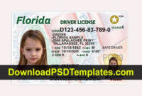 Florida Driver License Psd Template New | Id Card Template Pertaining To Florida Id Card Template