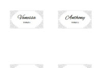 Folded Place Card Template For Wedding Free Printable Inside 11+ Table Name Cards Template Free