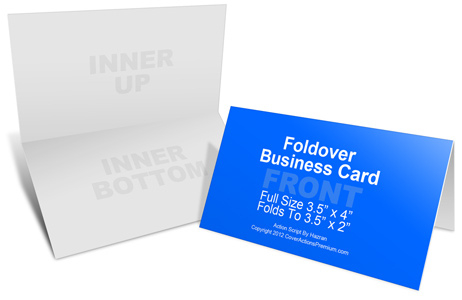 Foldover Business Card Mockup | Cover Actions Premium Within Fold Over Business Card Template