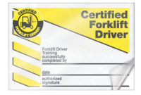 Forklift Certification Cards Regarding 11+ Forklift Certification Card Template