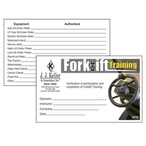 Forklift Training Wallet Cards Intended For Forklift Certification Template