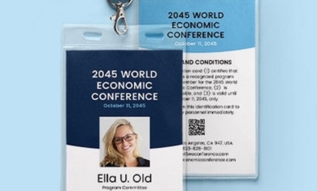 Free 10+ Event Id Card Templates &amp; Examples [Download Now With Professional Conference Id Card Template