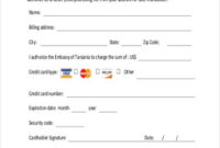 Free 10+ Sample Credit Card Authorization Forms In Ms Word For Authorization To Charge Credit Card Template