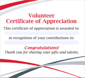 Free 11+ Sample Volunteer Certificate Templates In Pdf | Psd For Volunteer Award Certificate Template