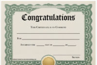 Free 19+ Sample Congratulations Certificate Templates In Pdf With Printable Congratulations Certificate Word Template