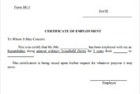 Free 19+ Sample Employment Certificate Templates In Pdf | Psd With Regard To Certificate Of Employment Template