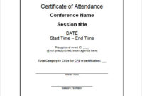 Free 23+ Sample Attendance Certificate Templates In Ai With Conference Certificate Of Attendance Template