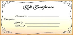 Free 4X6 Gift Certificate Template Printable Gift In Best Printable Gift Certificates Templates Free