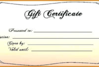 Free 4X6 Gift Certificate Template Printable Gift Throughout Present Certificate Templates