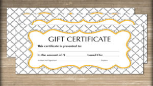 Free 60+ Sample Gift Certificate Templates In Pdf | Psd | Ms For Quality Homemade Gift Certificate Template