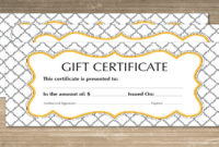 Free 60+ Sample Gift Certificate Templates In Pdf | Psd | Ms Pertaining To Elegant Gift Certificate Template