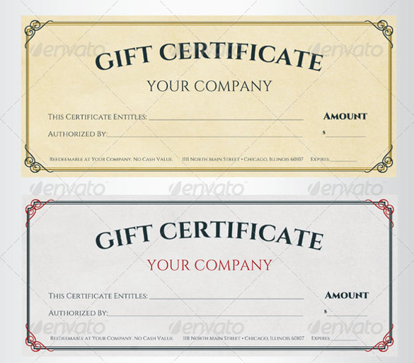 Free 60+ Sample Gift Certificate Templates In Pdf | Psd | Ms Regarding Printable Gift Certificate Template Photoshop