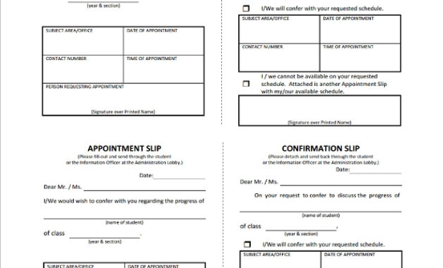 Free 7+ Sample Appointment Slip Templates In Pdf | Ms Word With Regard To Printable Medical Appointment Card Template Free