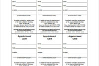 Free 9+ Sample Appointment Card Templates In Ms Word | Pdf For Medical Appointment Card Template Free