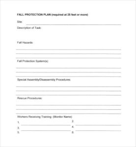 Free 9+ Sample Fall Protection Plan Templates In Pdf | Ms Regarding Best Fall Protection Certification Template