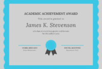 Free Academic Certificates Templates To Customize | Canva Inside Academic Award Certificate Template