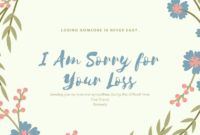 Free And Printable Custom Sympathy Card Templates | Canva In Inside Sorry For Your Loss Card Template