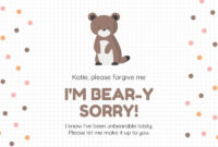 Free Apology Cards Templates To Customize | Canva In Sorry Card Template