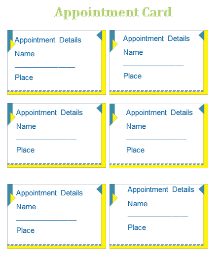 Free Appointment Card Templates (Word | Psd | Ai) With Regard To Printable Medical Appointment Card Template Free