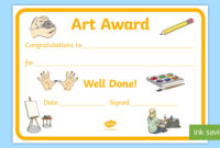 Free! Art Award Certificate Template | Primary Classes For 11+ Art Certificate Template Free