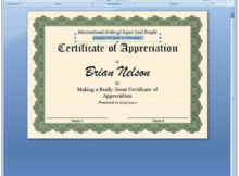 Free Certificate Templates For Word 2007 (4) Templates Pertaining To Free Award Certificate Templates Word 2007