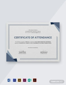 Free Conference Attendance Certificate Template Di 2020 Within International Conference Certificate Templates