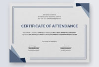 Free Conference Attendance Certificate Template Word (Doc In Conference Certificate Of Attendance Template
