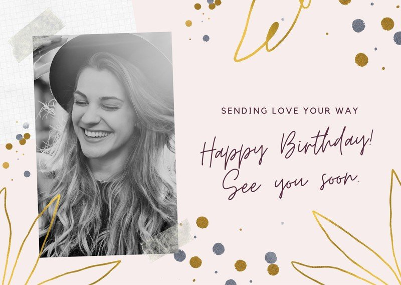 Free, Custom Printable Birthday Card Templates | Canva Pertaining To Professional Photoshop Birthday Card Template Free