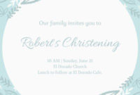Free, Custom Printable Christening Invitation Templates | Canva With Baptism Invitation Card Template