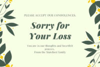 Free, Custom Printable Sympathy Card Templates | Canva For Professional Sorry For Your Loss Card Template