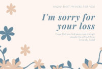 Free, Custom Printable Sympathy Card Templates | Canva With Regard To Sorry For Your Loss Card Template