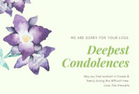 Free, Custom Printable Sympathy Card Templates | Canva Within Sorry For Your Loss Card Template