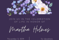 Free, Customizable Elegant Funeral Invitation Templates | Canva Intended For Funeral Invitation Card Template
