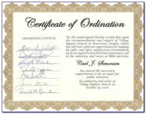 Free Deacon Ordination Certificate Template | Vincegray2014 Regarding Certificate Of Ordination Template