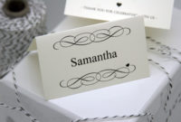 Free Diy Printable Place Card Template And Tutorial Polka Inside Table Name Cards Template Free
