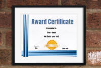 Free Editable Certificate Template | Customize Online In Award Certificate Design Template