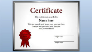 Free Editable Certificate Template For Powerpoint Throughout Award Certificate Template Powerpoint
