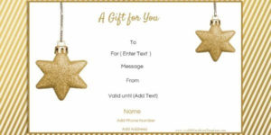 Free Editable Christmas Gift Certificate Template | 23 Designs Within Homemade Christmas Gift Certificates Templates