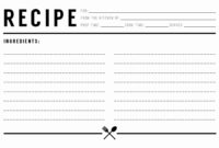 Free Editable Recipe Card Templates For Microsoft Word For Free Recipe Card Templates For Microsoft Word
