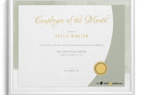 Free Employee Of The Month Certificate Templates Pertaining To Best Employee Of The Month Certificate Templates