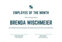 Free Employee Of The Month Certificates Templates To With Best Employee Of The Month Certificate Template