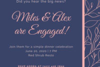 Free Engagement Party Invitations Templates To Customize | Canva Within Printable Engagement Invitation Card Template