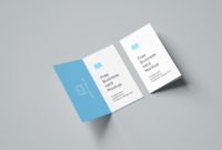Free Folded Business Card Mockup / 90X50 Mm Mockups Design With Fold Over Business Card Template