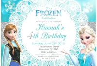 Free Frozen Invitations 5224 As Well As Frozen Party Regarding Frozen Birthday Card Template