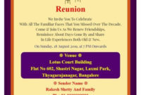 Free Get Together Invitation Card & Online Invitations With Reunion Invitation Card Templates