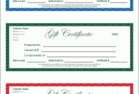 Free Gift Certificate Template | Free Gift Certificate With Printable Microsoft Gift Certificate Template Free Word