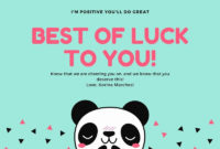 Free Good Luck Cards Templates To Customize | Canva Pertaining To Good Luck Card Templates