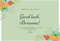 Free Good Luck Cards Templates To Customize | Canva Regarding Good Luck Card Templates