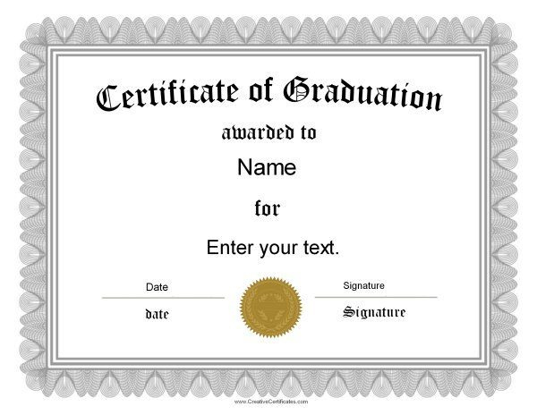 Free Graduation Certificate Templates | Customize Online Intended For 5Th Grade Graduation Certificate Template