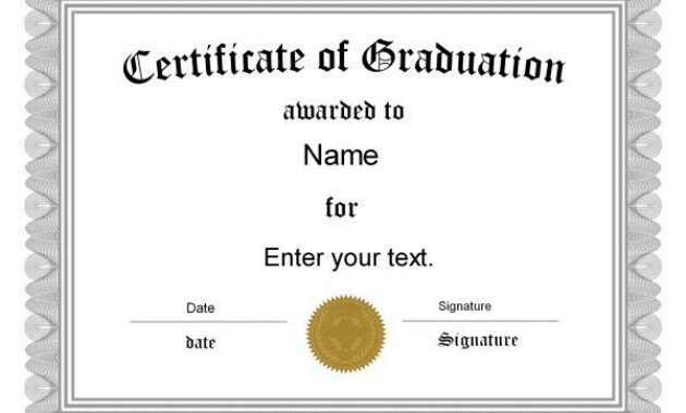Free Graduation Certificate Templates | Customize Online Regarding College Graduation Certificate Template